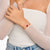 Tennis bracciale con zirconi bianchi e pietra a forma di orso in oro rosso - Thomas Sabo Modello: A2187-052-10-L19V