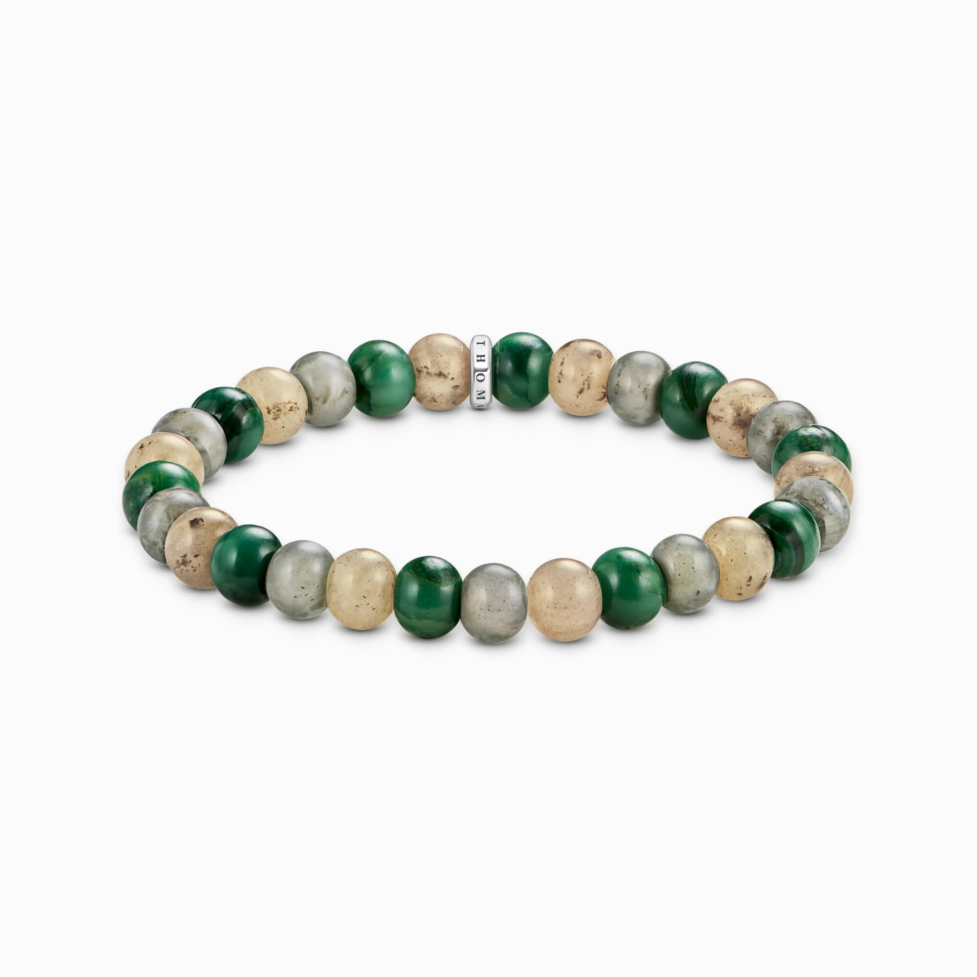"Bracciale di perline in diaspro, giada e labradorite - Thomas Sabo Modello: A2196-503-6-L19"