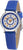 Orologio didattico per bambini Atrium con cinturino in pelle blu e quadrante didattico rotondo blu