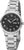 Orologio da uomo in argento con bracciale in acciaio inossidabile e quadrante nero con numeri romani