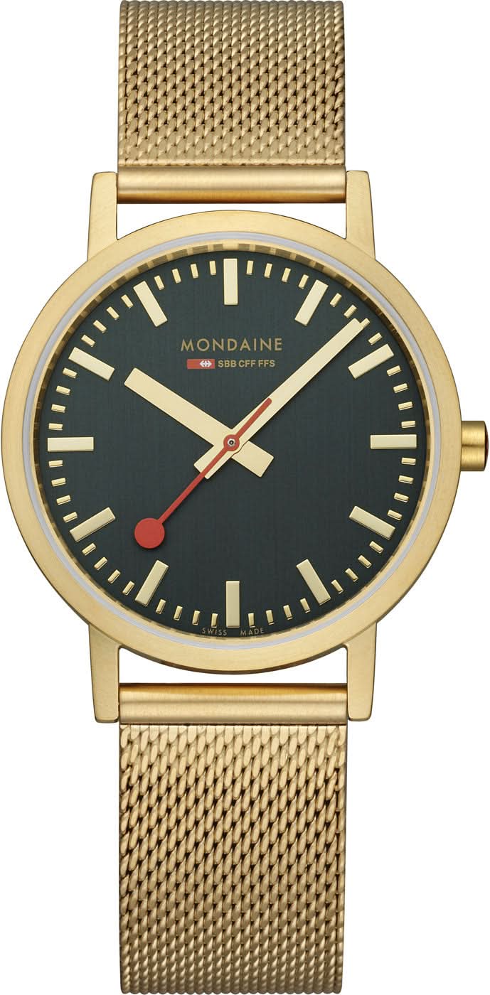 Orologio Unisex Mondaine Classic A660.30314.60.SBM • Quadrante Verde • Design Svizzero