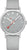 Unisex-Uhr mit silbernem Gehäuse, grauem Textilarmband und grauem Zifferblatt