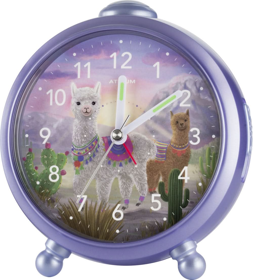 Sveglia analogica al quarzo per bambini Atrium Alpaca Lama