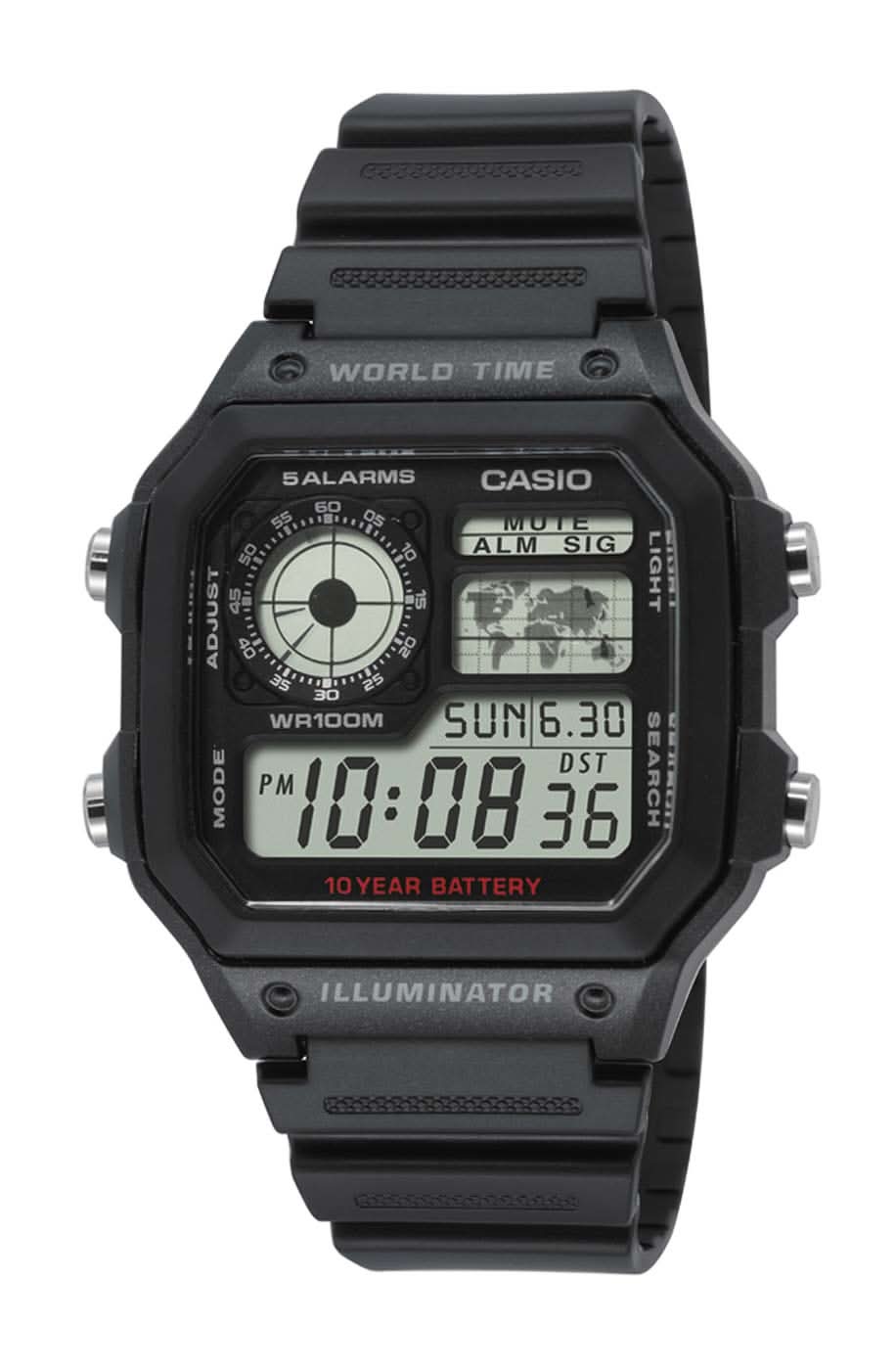 Orologio da uomo Casio Collection AE-1200WH-1AVEF • Ora mondiale intelligente • Batteria da 10 anni