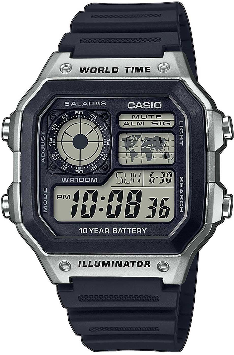 Casio Collection AE-1200WH-1CVEF Orologio da uomo • Ora mondiale • Batteria 10 anni
