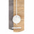 Orologio da parete in legno con pendolo bianco e asta del pendolo bianca