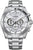 Herrenuhr mit Edelstahlarmband, weißem Zifferblatt und Chronograph-Zählern
