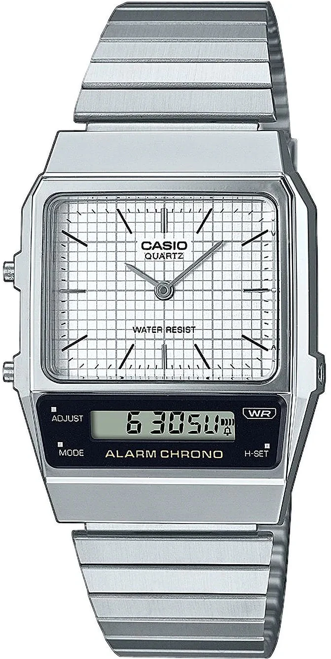 Casio Vintage AQ-800E-7AEF Orologio • Design retrò iconico • Doppio fuso orario