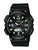 Orologio da uomo Casio con quadrante nero e cinturino in caucciù nero, analogico.