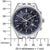 Orologio da uomo con quadrante blu e cinturino in acciaio inossidabile, cronografo