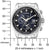 Orologio da uomo vista frontale: quadrante blu scuro con sotto-quadranti e cinturino in acciaio