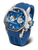Orologio da uomo con quadrante blu, cassa in acciaio inossidabile e cinturino in silicone blu