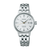 Seiko Presage orologio da donna con bracciale milanese argentato e quadrante bianco