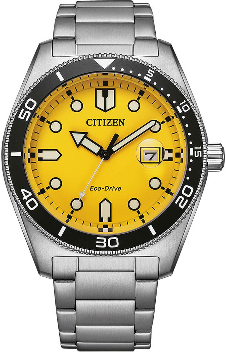 Citizen AW1760-81Z Orologio • Solare al Quarzo • Quadrante Giallo
