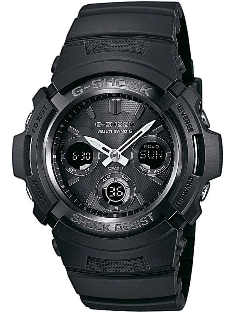 Orologio da uomo Casio G-Shock AWG-M100B-1AER • Radiocontrollato/Solare • Totalmente nero