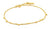 Bracciale color oro con piccoli pendenti a disco e maglie, chiusura
