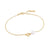 Bracciale color oro con ciondolo a perla su catenina delicata