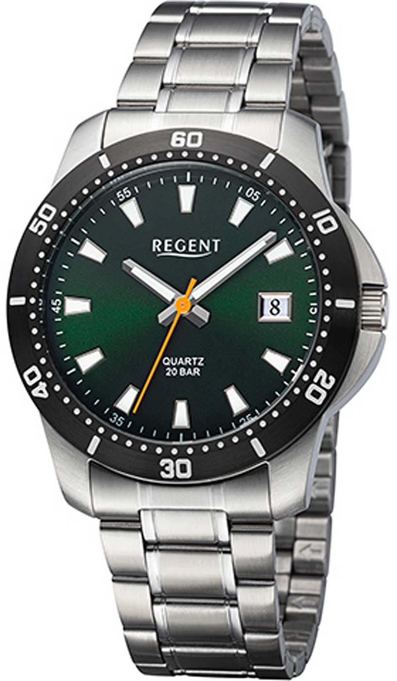 Orologio subacqueo Regent BA-754 da uomo • Impermeabile 20 bar • Lancette luminose