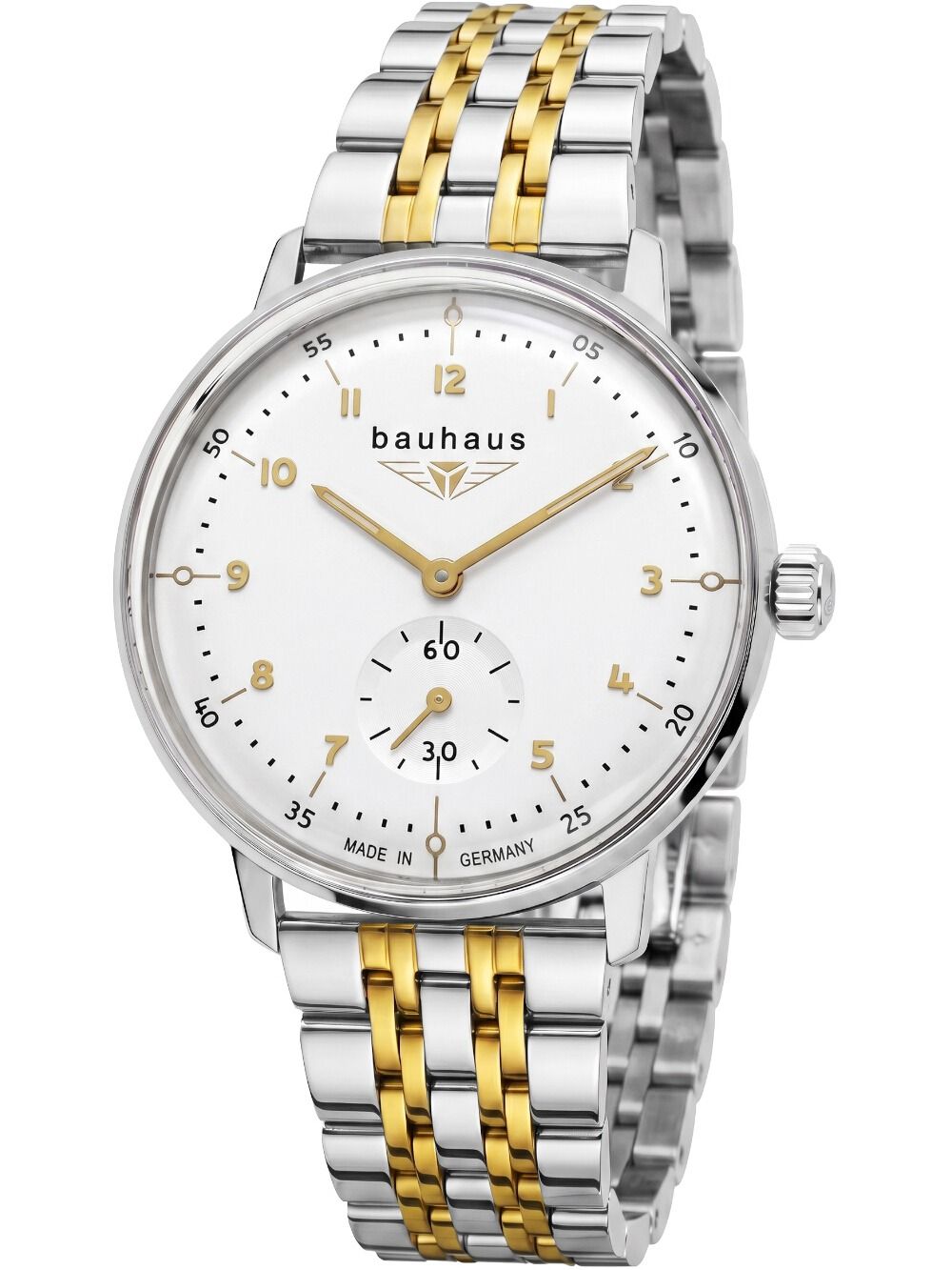 Bauhaus Dessau 2037M-1 Damenuhr Creme • Schweizer Quarzwerk • Leuchtzeiger