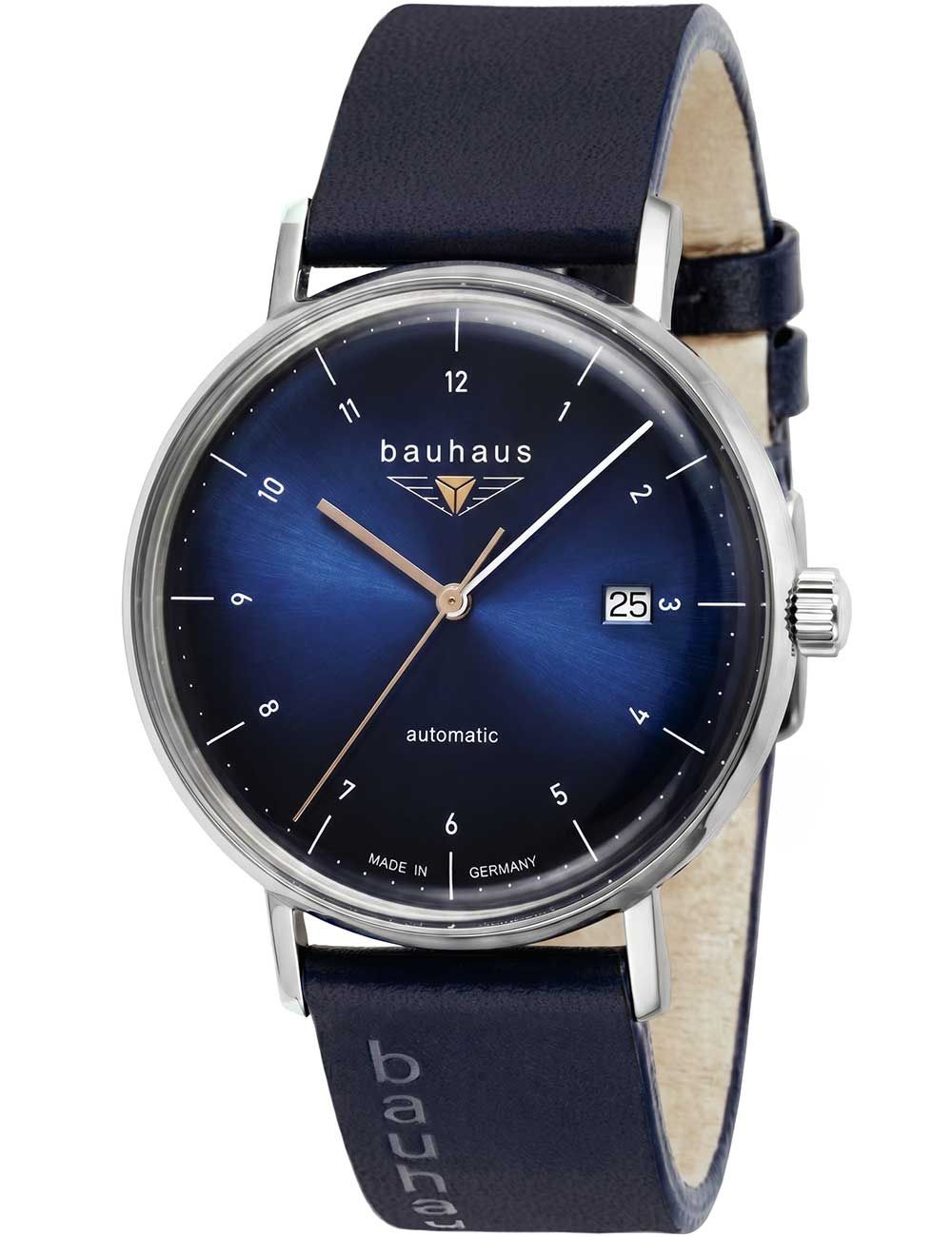 Bauhaus Classic 2152-3 Herrenuhr Blau • Automatikwerk ETA 2824-2 • Made in Germany