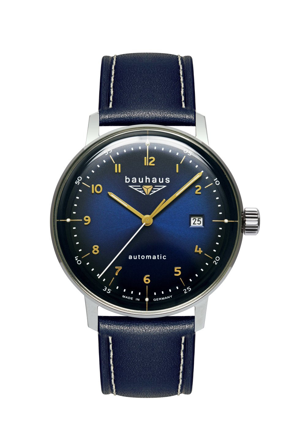 Bauhaus 2064-3 Herren Automatik Blau • Miyota 8215 Automatikwerk • Mineralglas K1