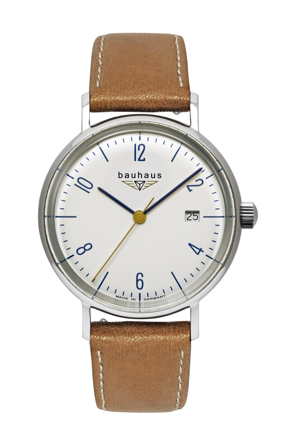 Bauhaus Pure 2143-1 Damenuhr Cognacfarben • Schweizer Quarzwerk Ronda 505 • Made in Germany