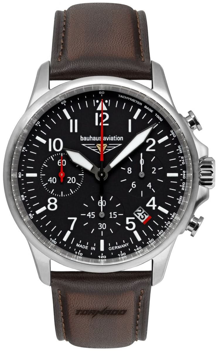 "Orologio da uomo Bauhaus Aviation 2774-2 • Design minimalista da aviatore • Made in Germany"