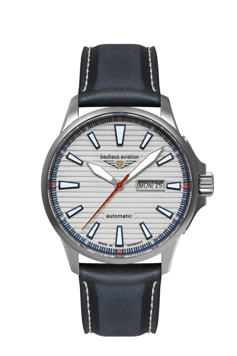 Bauhaus Aviation Iron Annie 2862-1 Herrenuhr Blau • Automatikwerk Citizen-Miyota • Saphirglas