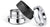 Elementi charm in acciaio inossidabile, incastonati in nero, con scritta "Believe" sul bordo