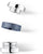 Charm in acciaio inossidabile con anello blu e incisione "Believe" sul bordo