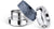 "Set di charm in acciaio inossidabile con inserto blu e scritta Believe, con passante aperto"