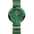 Bering Ceramic 11435-738 Damenuhr Grün • Saphirglas • Keramik-Edelstahlband