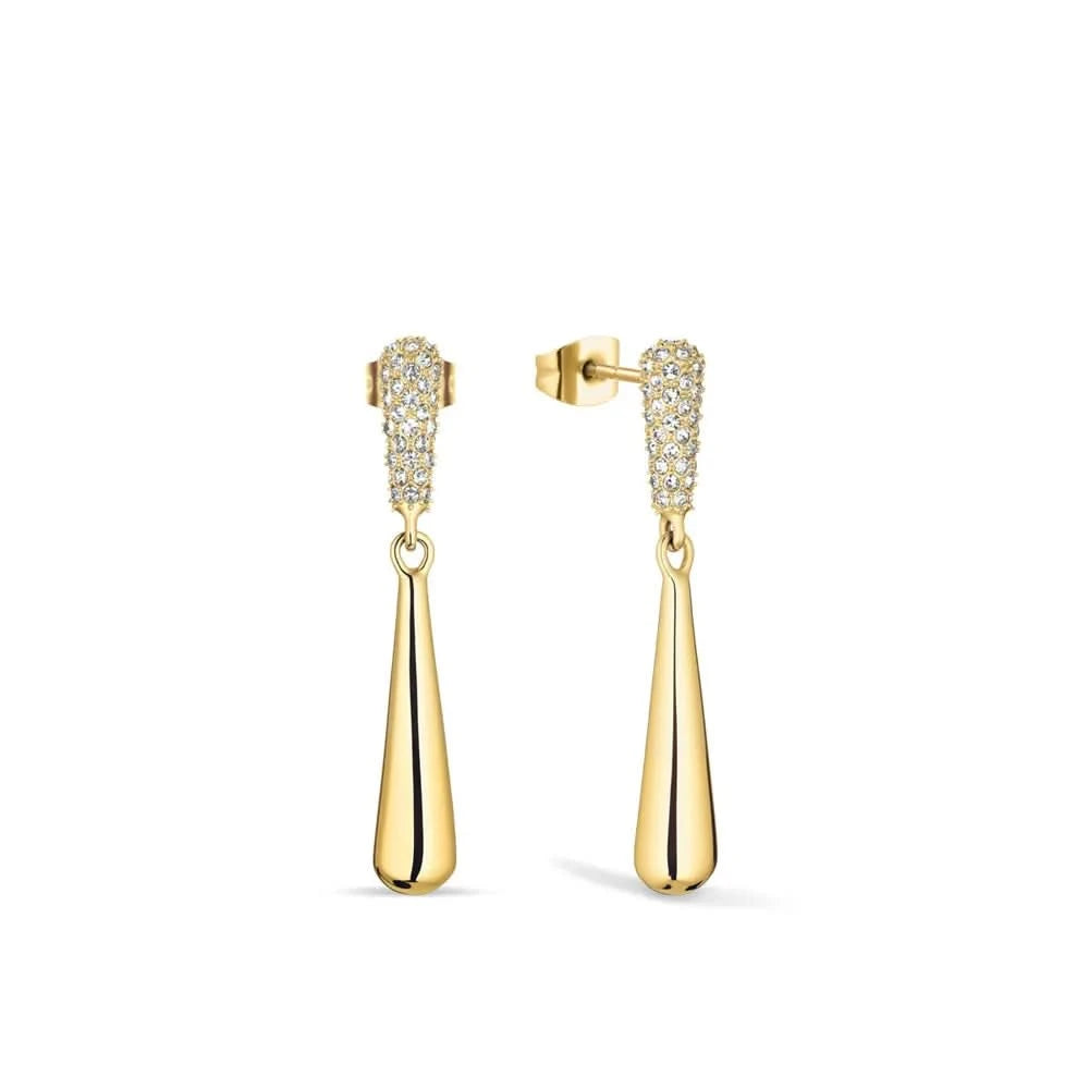 Orecchini - Arctic Pave Gold Zirconia - BERING Modello: 754-27-05
