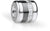 Charm in acciaio inossidabile con anello in zircone, colore argento con inserto nero