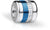 Charm in acciaio inossidabile con fascia in smalto blu e pietre pavé sul bordo
