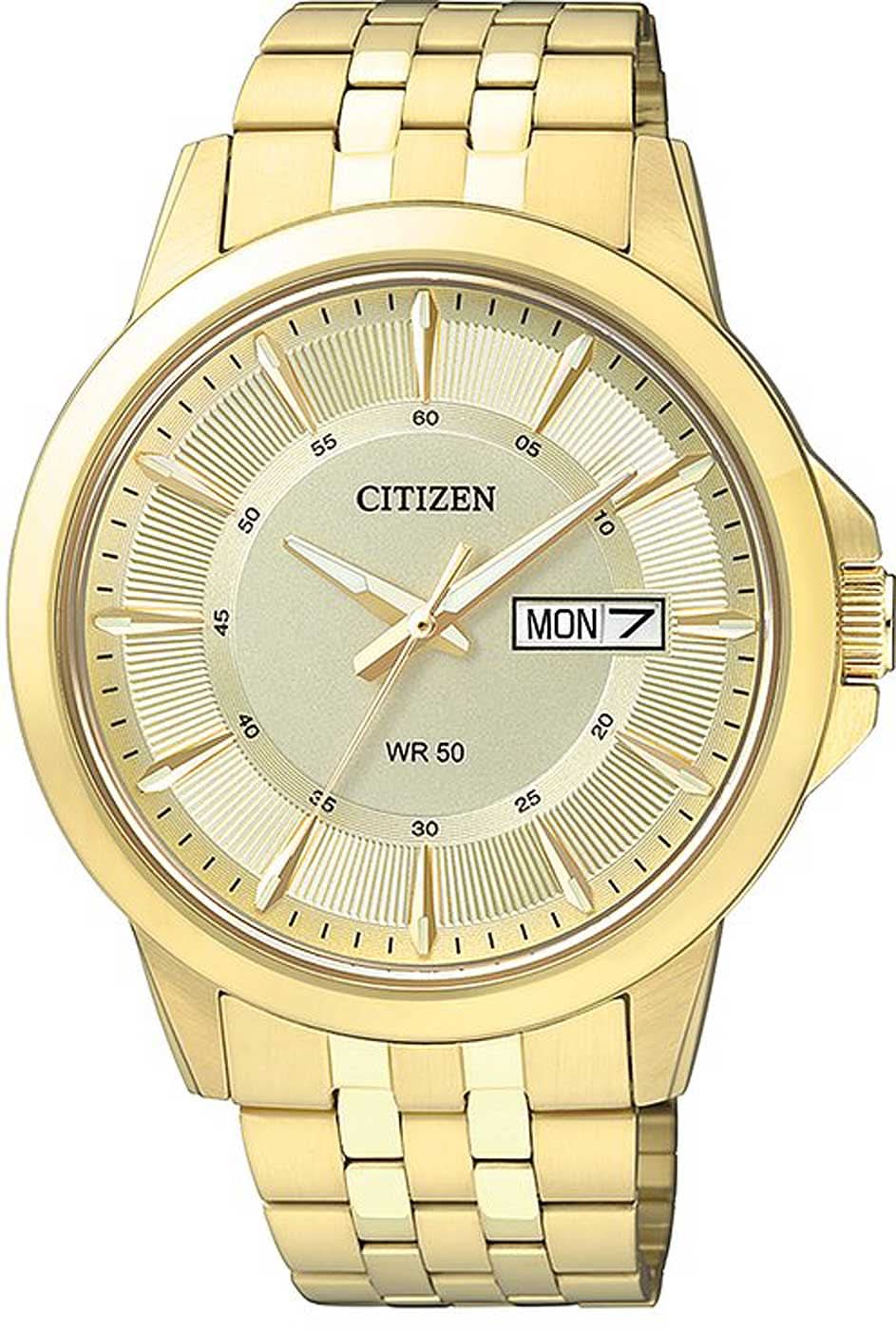 Orologio da uomo Citizen BF2013-56PC • Elegante design dorato • Indicazione giorno-data
