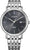 Herrenuhr mit Edelstahlband und dunkelgrauem Zifferblatt, Quarz-Anzeige
