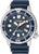 Orologio da uomo con quadrante blu, cassa argentata e cinturino blu