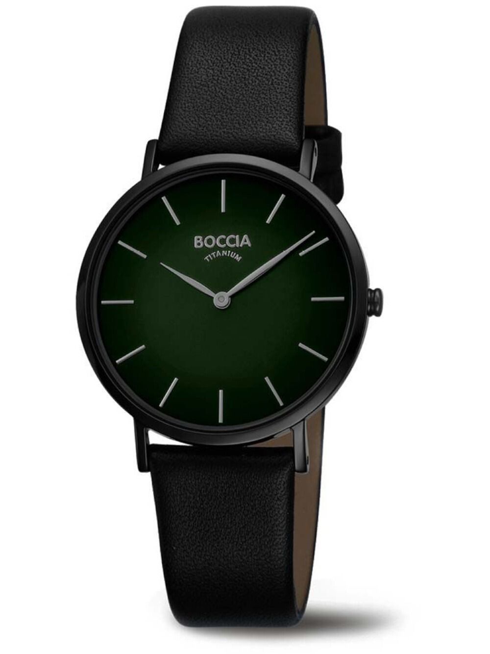 Boccia Titanium 3273-14 Herren Armbanduhr Grün • Titan-PVD-Gehäuse • Mineralglas