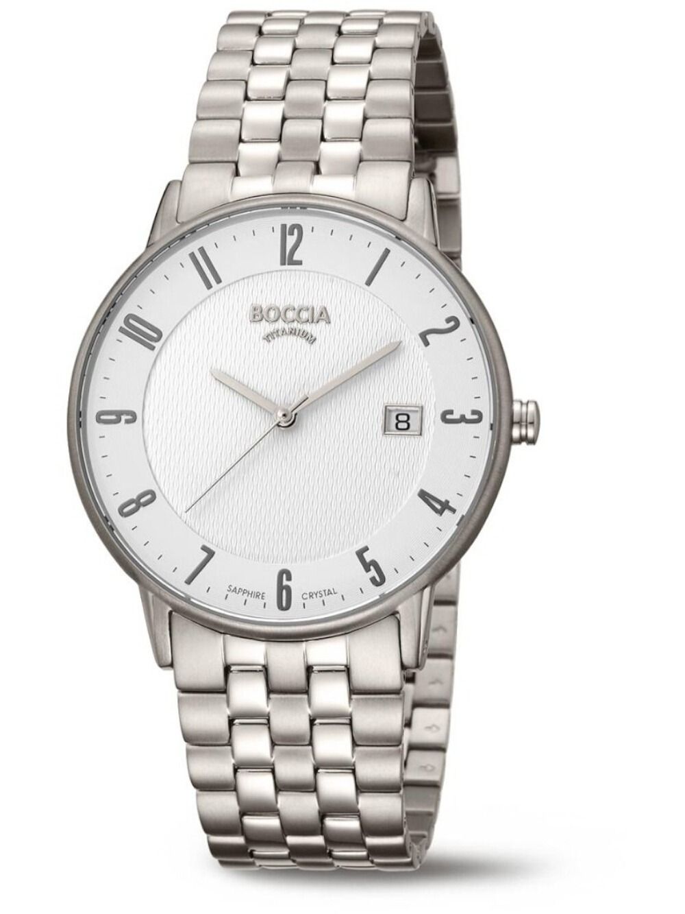 Boccia Titanium 3607-06 Herren Armbanduhr Silber • Saphirglas • Japanisches Quarzwerk
