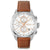 BOSS Grand Prix 1514313 Herren Armbanduhr Weiß • Chronograph mit Tachymeter • Perforiertes Lederarmband