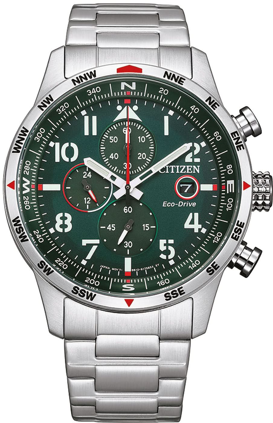 Orologio da uomo Citizen Pilot Chronograph CA0791-81X • Eco-Drive a carica solare • Design sportivo