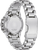 Herrenarmbanduhr-Rückseite mit silbernem Gehäuseboden und Edelstahlarmband