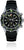 Orologio da uomo con cinturino nero, quadrante e ghiera multicolore