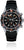 Orologio da uomo con cinturino in caucciù nero, quadrante nero e sotto-quadranti cronografo