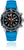 Herrenuhr mit blauem Silikonarmband und schwarzem Zifferblatt, Chronograph