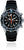 Herrenuhr mit schwarzem Kautschukband, schwarzem Zifferblatt und Chronograph