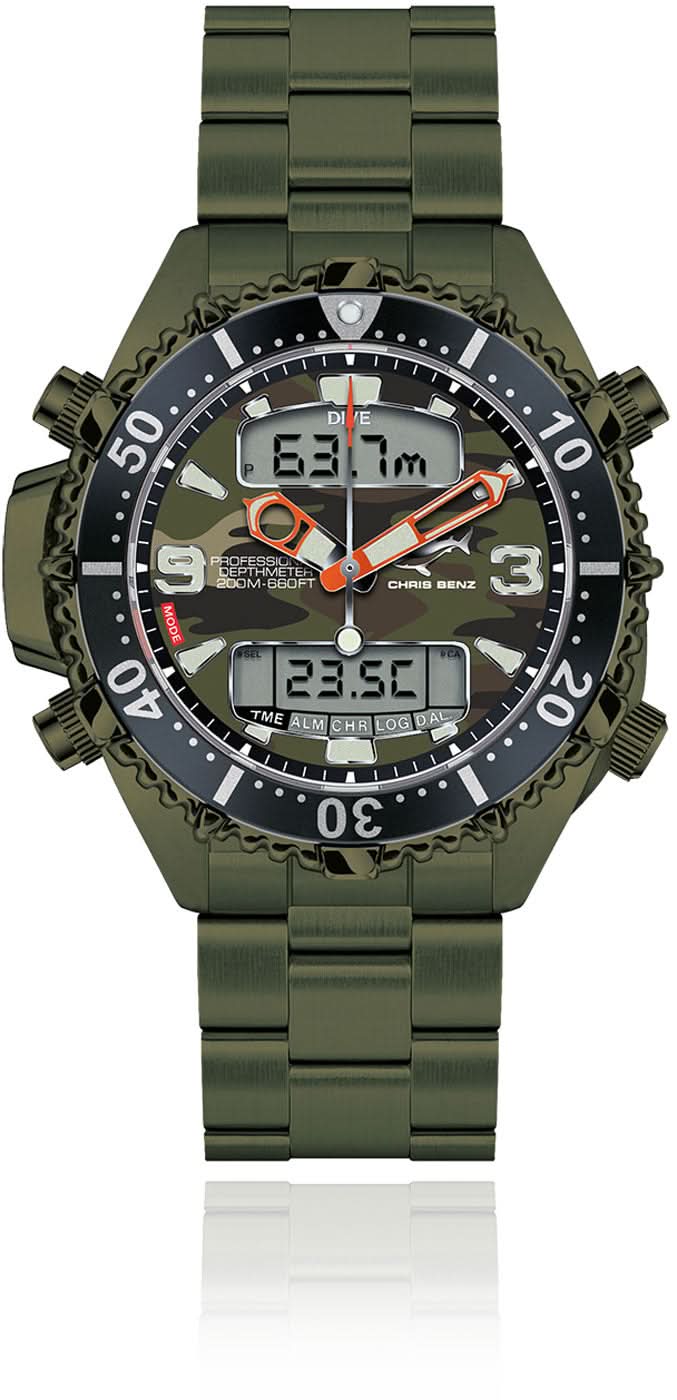 Orologio da donna Chris Benz Deep 200M CB-D200X-C-MB • 200m • Zaffiro