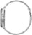 Orologio da uomo, vista laterale, con cassa in argento e bracciale in maglia d'acciaio inossidabile