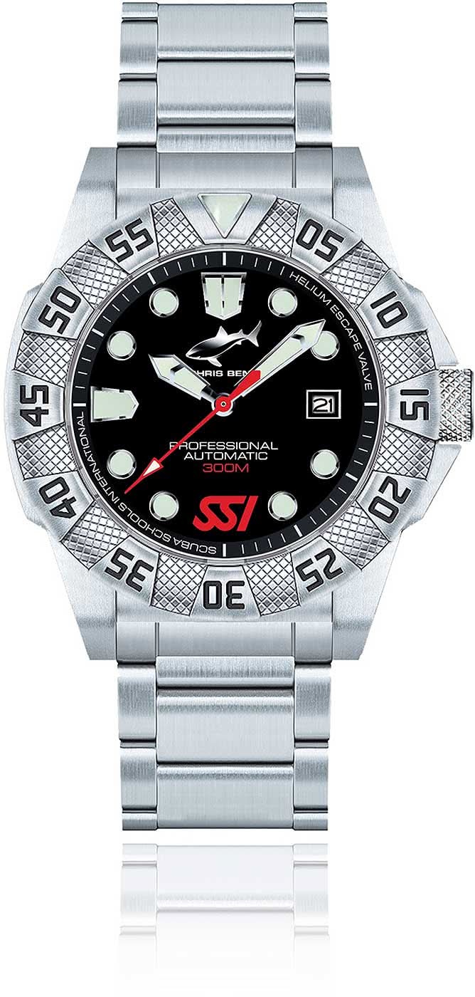 Orologio da uomo Chris Benz DEEP 300M Automatic CB-300A-SSI-MB • Impermeabile 300m • Vetro zaffiro